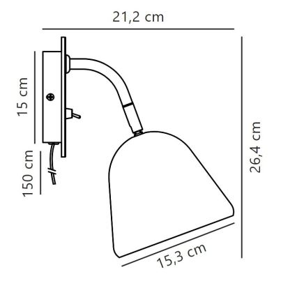 Nordlux - Nástěnné bodové svítidlo FLEUR 1xE14/15W/230V