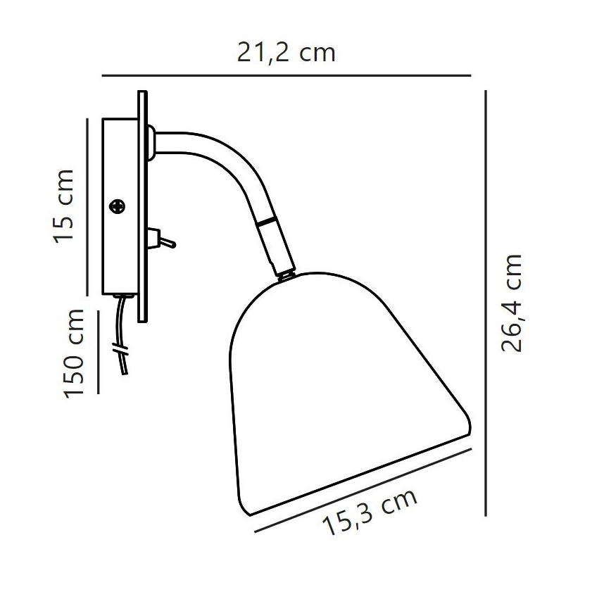 Nordlux - Nástěnné bodové svítidlo FLEUR 1xE14/15W/230V