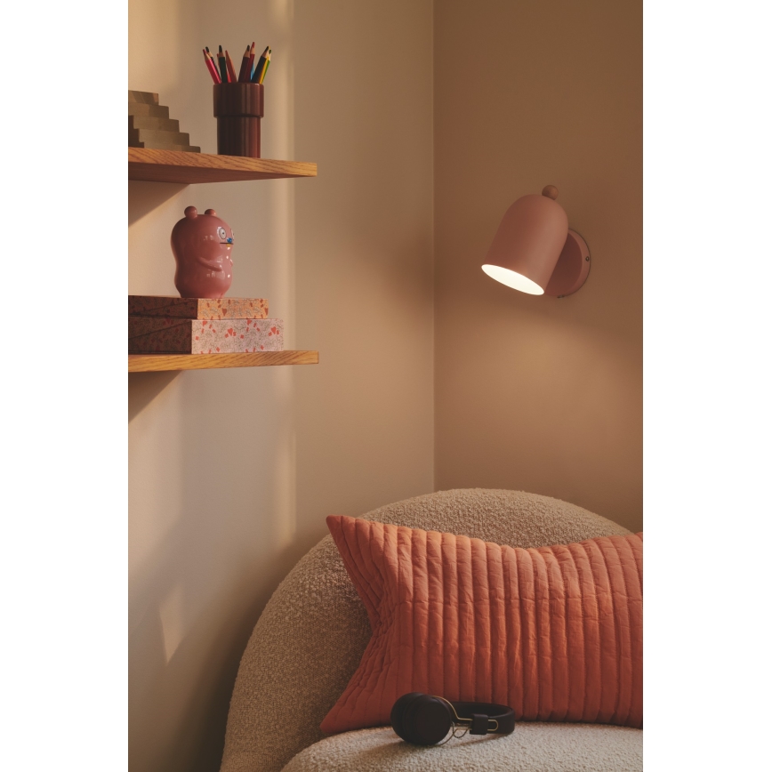 Nordlux - Nástěnné bodové svítidlo GASTON 1xE27/15W/230V růžová