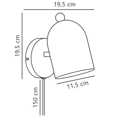 Nordlux - Nástěnné bodové svítidlo GASTON 1xE27/15W/230V zelená