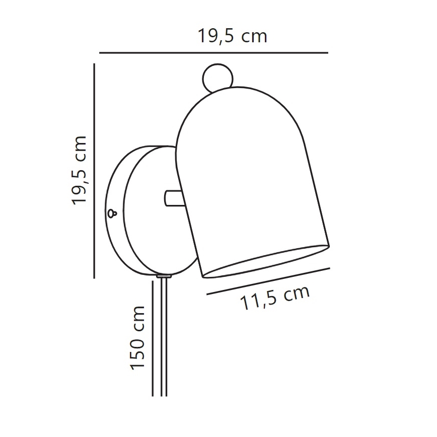 Nordlux - Nástěnné bodové svítidlo GASTON 1xE27/15W/230V zelená