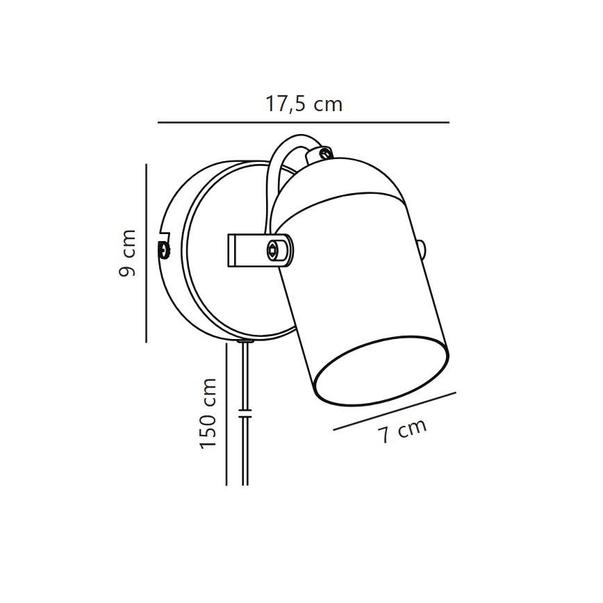 Nordlux - Nástěnné bodové svítidlo LOTUS 1xE14/40W/230V