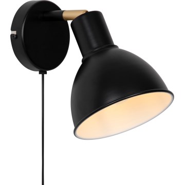 Nordlux - Nástěnné bodové svítidlo POP 1xE27/18W/230V černá/zlatá