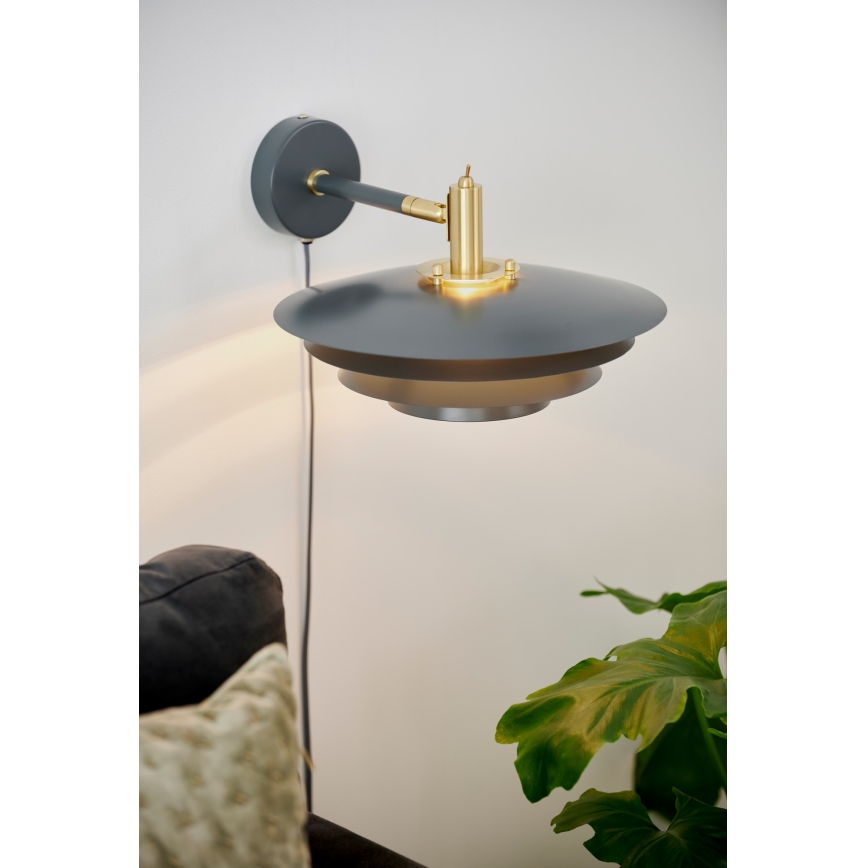 Nordlux - Nástěnné svítidlo BRETAGNE 1xG9/25W/230V antracit