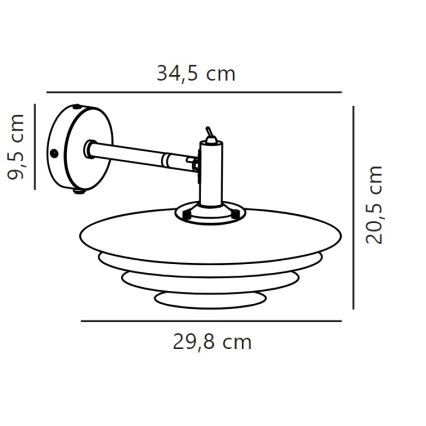 Nordlux - Nástěnné svítidlo BRETAGNE 1xG9/25W/230V antracit