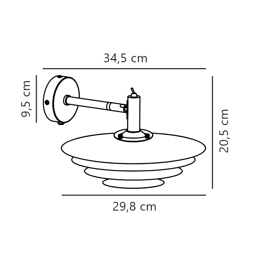 Nordlux - Nástěnné svítidlo BRETAGNE 1xG9/25W/230V antracit
