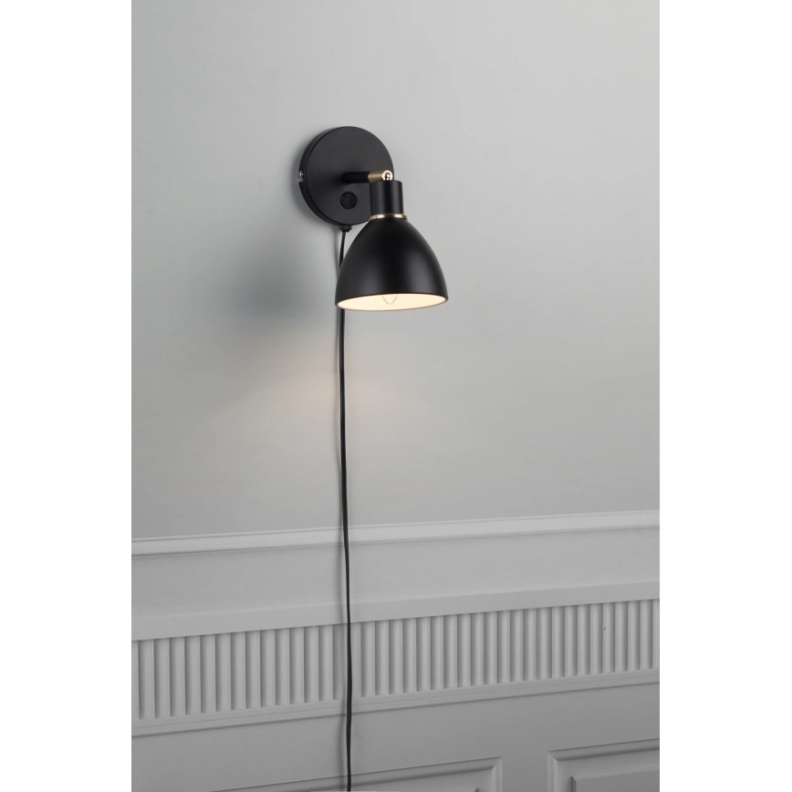 Nordlux - Nástěnné svítidlo RAY 1xE14/25W/230V černá