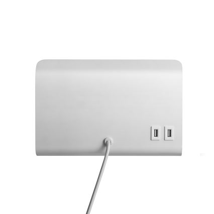 Nordlux - Nástěnné bodové svítidlo s poličkou a USB ROOMI 1xGU10/8W/230V bílá