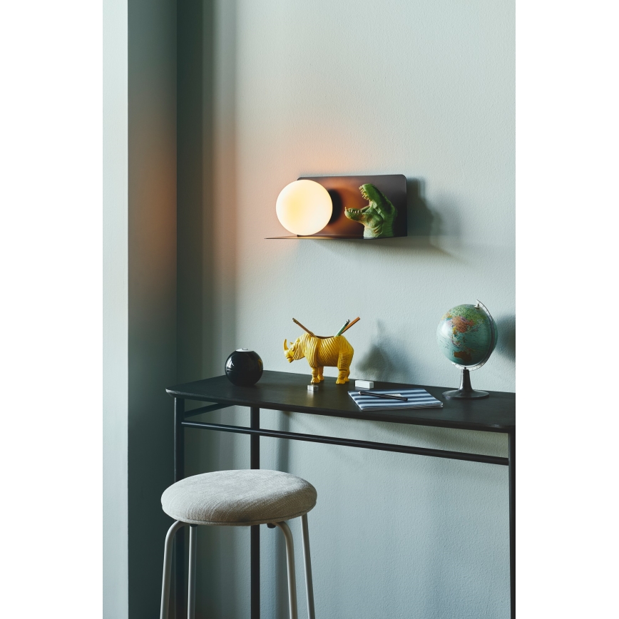 Nordlux - Nástěnné svítidlo s poličkou LILIBETH 1xE14/25W/230V černá