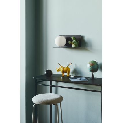 Nordlux - Nástěnné svítidlo s poličkou LILIBETH 1xE14/25W/230V černá