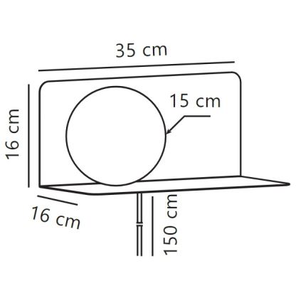 Nordlux - Nástěnné svítidlo s poličkou LILIBETH 1xE14/25W/230V hnědá