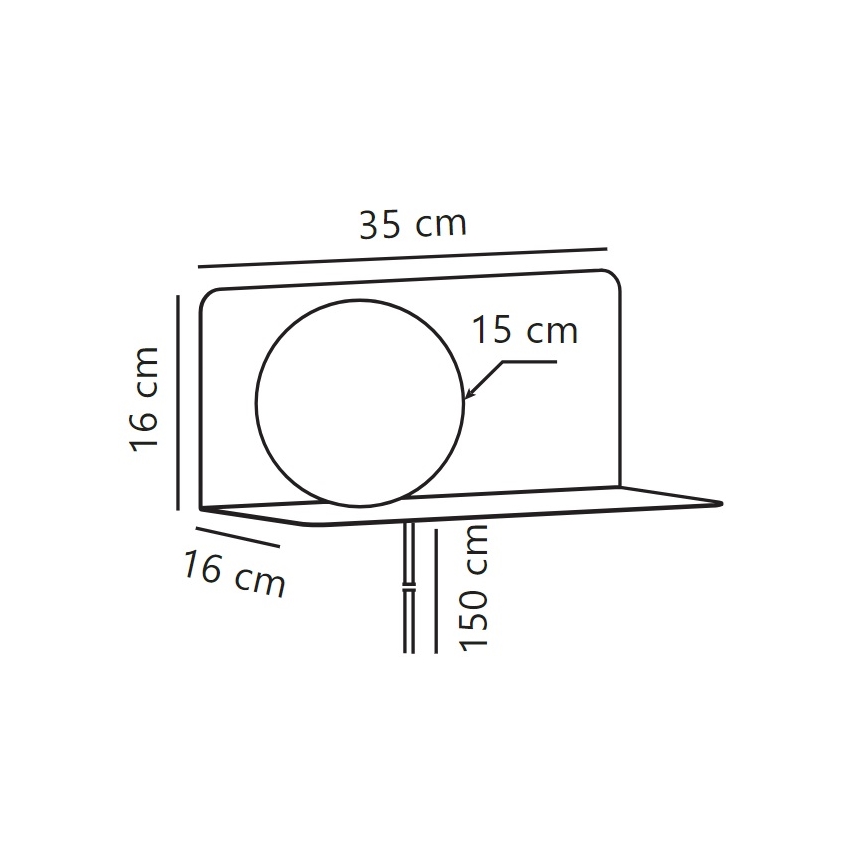 Nordlux - Nástěnné svítidlo s poličkou LILIBETH 1xE14/25W/230V hnědá
