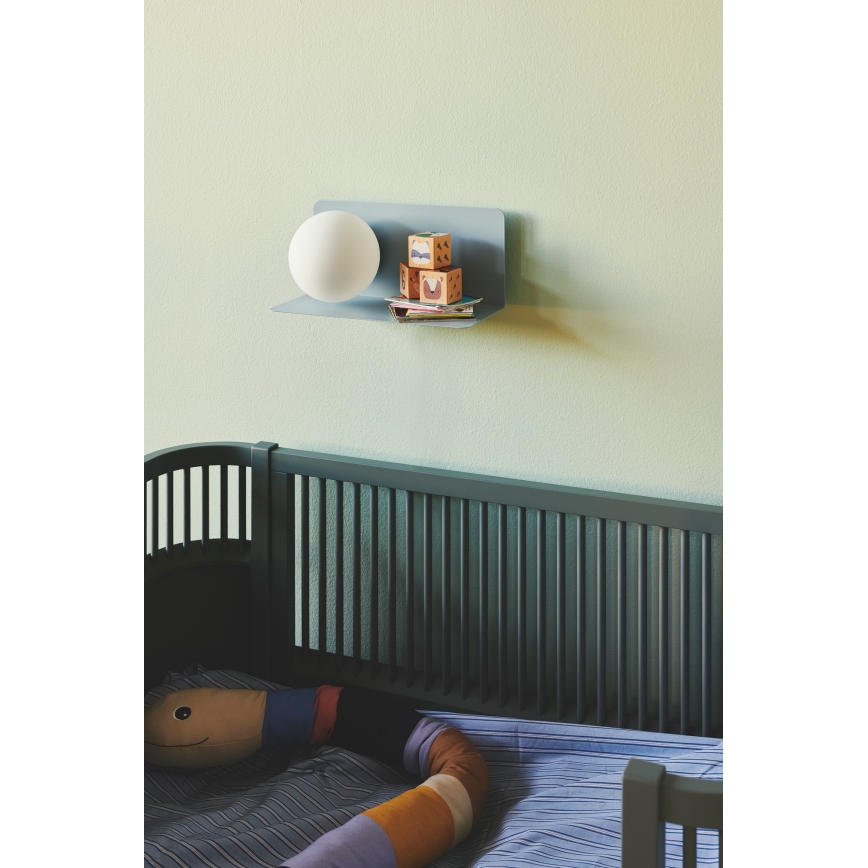 Nordlux - Nástěnné svítidlo s poličkou LILIBETH 1xE14/25W/230V modrá