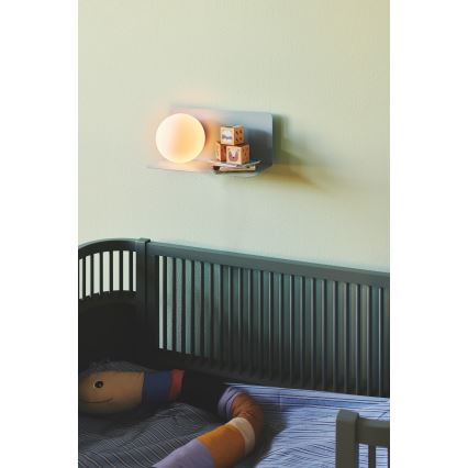 Nordlux - Nástěnné svítidlo s poličkou LILIBETH 1xE14/25W/230V modrá