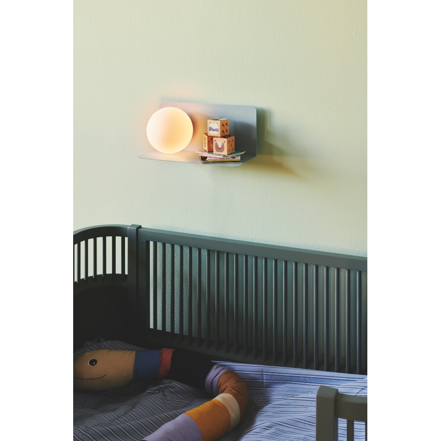 Nordlux - Nástěnné svítidlo s poličkou LILIBETH 1xE14/25W/230V modrá