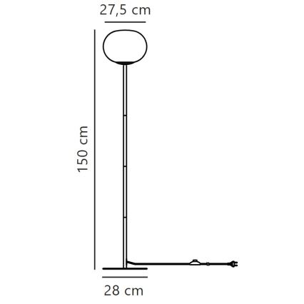 Nordlux - Stojací lampa ALTON 1xE27/25W/230V černá