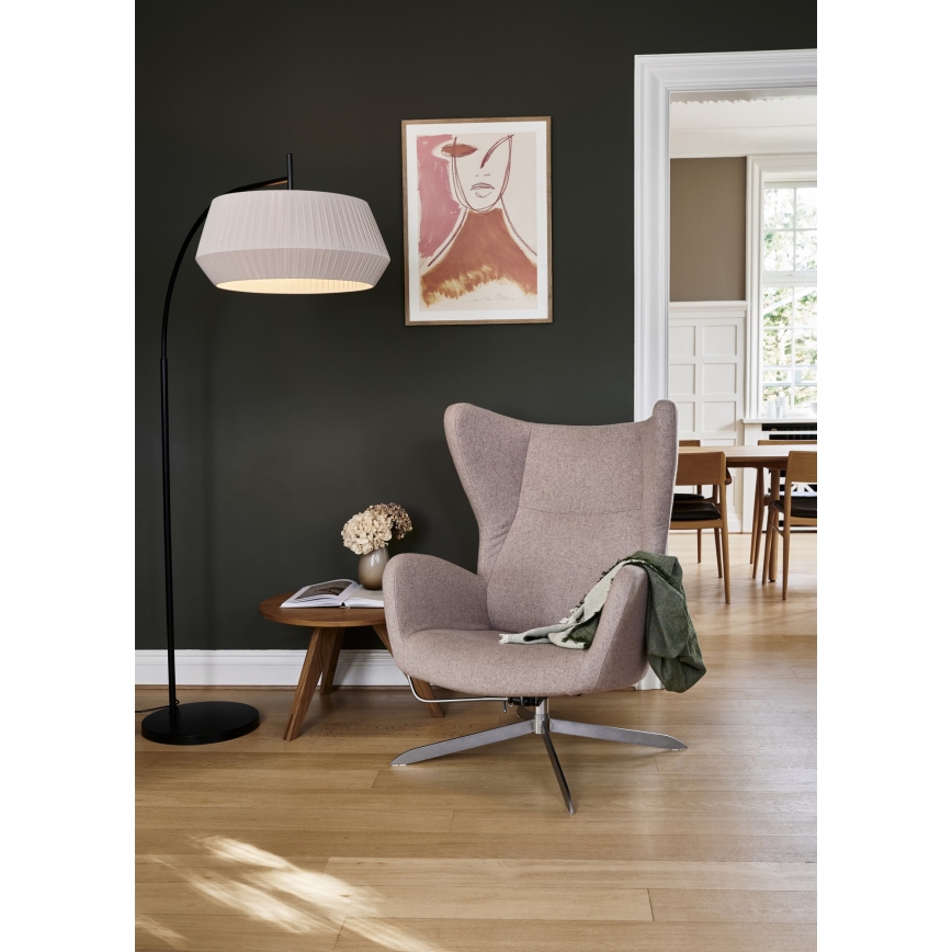 Nordlux - Stojací lampa DICTE 1xE27/60W/230V černá/béžová