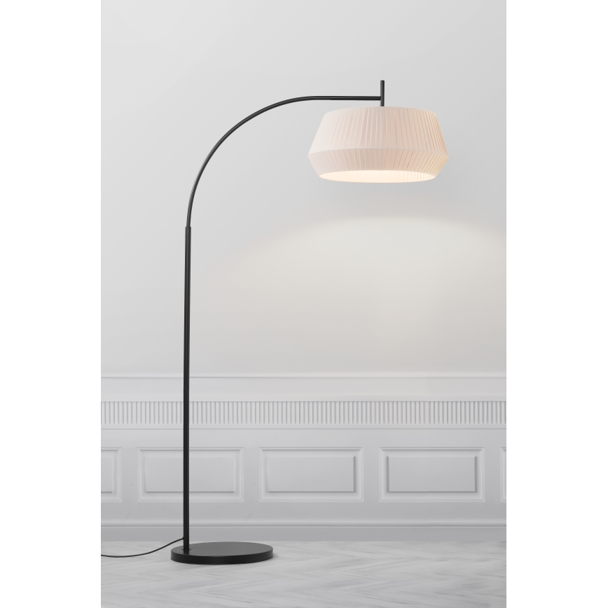Nordlux - Stojací lampa DICTE 1xE27/60W/230V černá/béžová