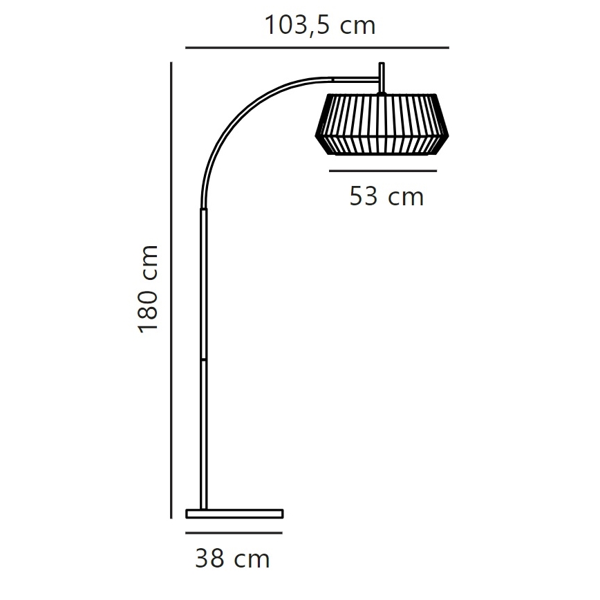 Nordlux - Stojací lampa DICTE 1xE27/60W/230V černá/béžová