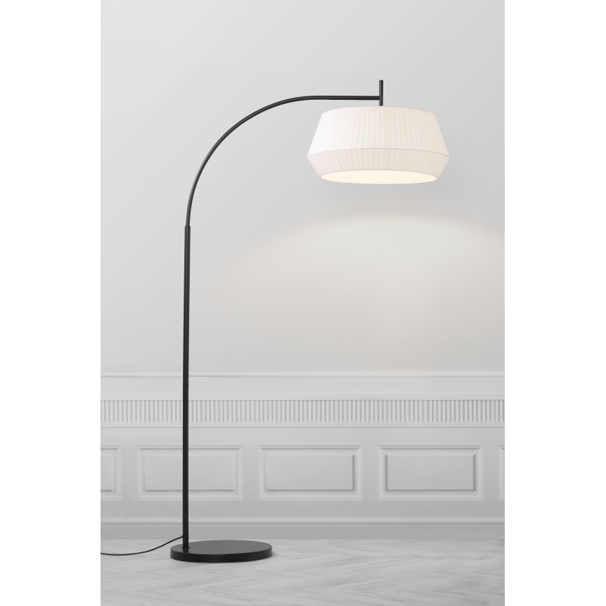Nordlux - Stojací lampa DICTE 1xE27/60W/230V černá/bílá