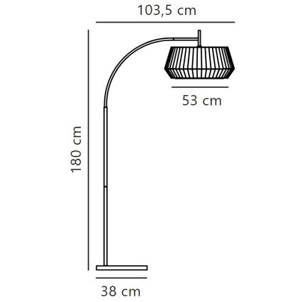 Nordlux - Stojací lampa DICTE 1xE27/60W/230V černá/bílá