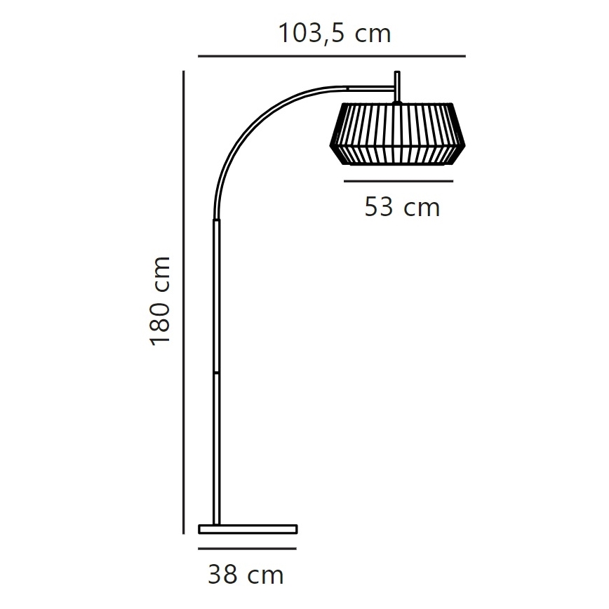 Nordlux - Stojací lampa DICTE 1xE27/60W/230V černá/bílá