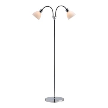 Nordlux - Stojací lampa RAY 2xE14/25W/230V lesklý chrom