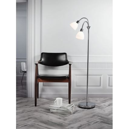 Nordlux - Stojací lampa RAY 2xE14/25W/230V lesklý chrom