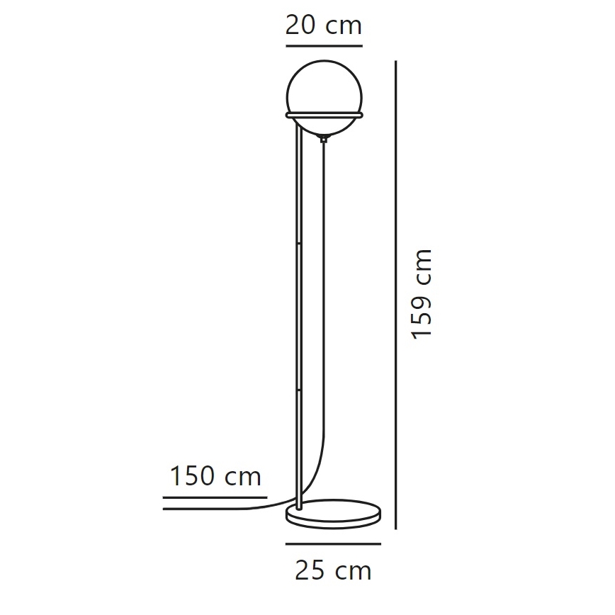 Nordlux - Stojací lampa WILSON 1xG9/5W/230V černá