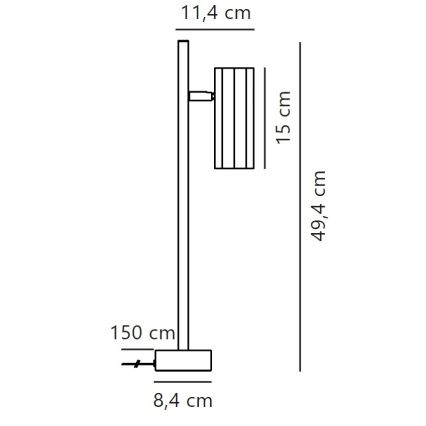 Nordlux - Stolní lampa ALANIS 1xGU10/15W/230V černá