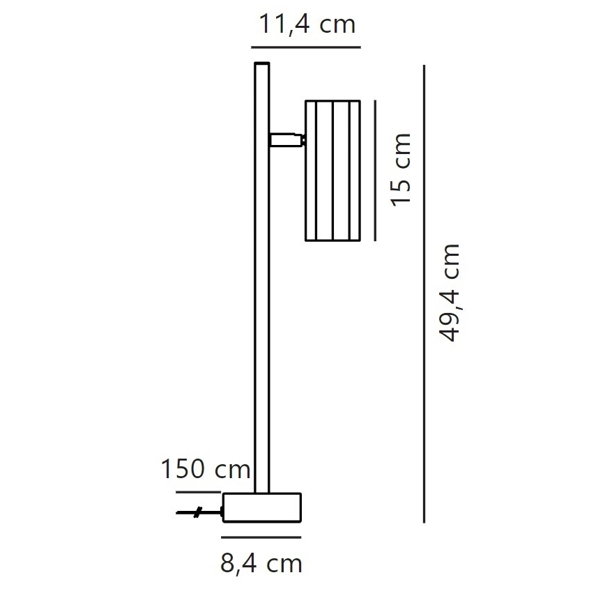Nordlux - Stolní lampa ALANIS 1xGU10/15W/230V černá
