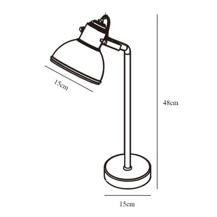 Nordlux - Stolní lampa ASLAK 1xE27/15W/230V