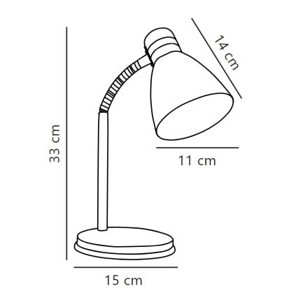 Nordlux - Stolní lampa CYCLONE 1xE14/15W/230V bílá