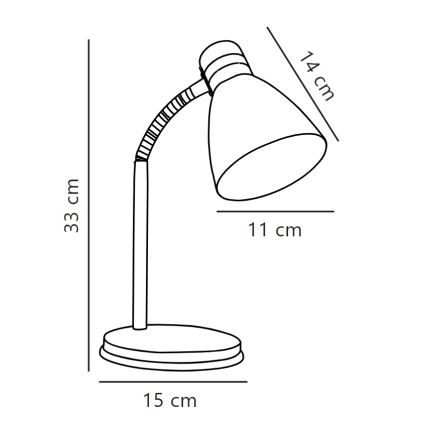 Nordlux - Stolní lampa CYCLONE 1xE14/15W/230V černá