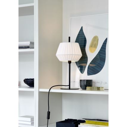 Nordlux - Stolní lampa DICTE 1xE14/40W/230V bílá/černá