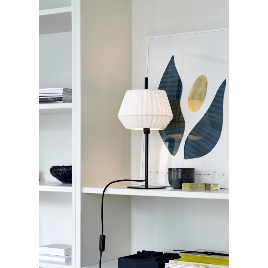 Nordlux - Stolní lampa DICTE 1xE14/40W/230V bílá/černá