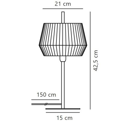 Nordlux - Stolní lampa DICTE 1xE14/40W/230V bílá/černá