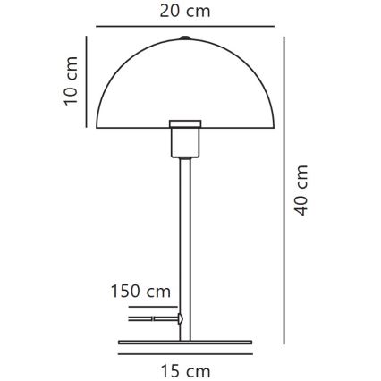 Nordlux - Stolní lampa ELLEN 1xE14/40W/230V bílá
