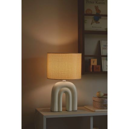 Nordlux - Stolní lampa HAZE 1xE27/40W/230V béžová