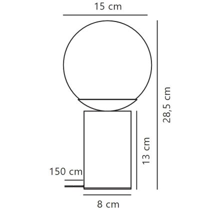Nordlux - Stolní lampa LILLY 1xE14/25W/230V mramor/hnědá