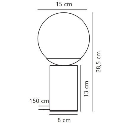 Nordlux - Stolní lampa LILLY 1xE14/25W/230V mramor/šedá