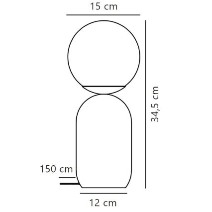 Nordlux - Stolní lampa NOTTI 1xE14/25W/230V šedá