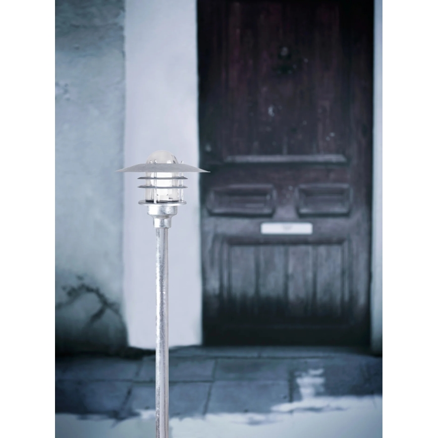 Nordlux - Venkovní lampa AGGER 1xE27/60W/230V IP54 stříbrná 83 cm