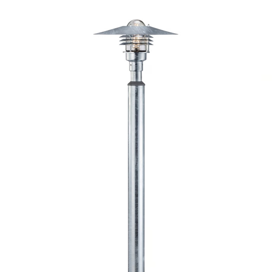 Nordlux - Venkovní lampa VEJERS 1xE27/60W/230V IP54 stříbrná 130 cm