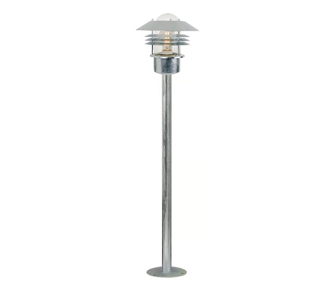 Nordlux - Venkovní lampa VEJERS 1xE27/60W/230V IP54 stříbrná 92 cm 25118031