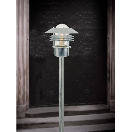 Nordlux - Venkovní lampa VEJERS 1xE27/60W/230V IP54 stříbrná 92 cm
