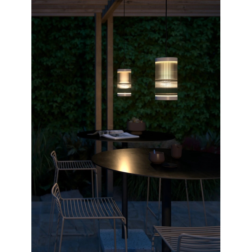 Nordlux - Venkovní lustr na lanku COUPAR 1xE27/25W/230V IP33 krémová
