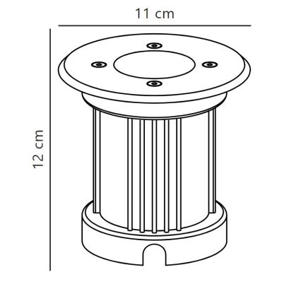 Nordlux - Venkovní nájezdové svítidlo PATO 1xGU10/35W/230V IP65 matný chrom kulatý
