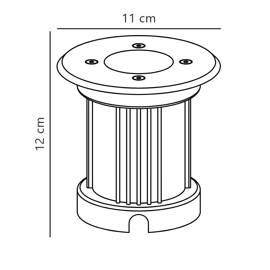 Nordlux - Venkovní nájezdové svítidlo PATO 1xGU10/35W/230V IP65 matný chrom kulatý