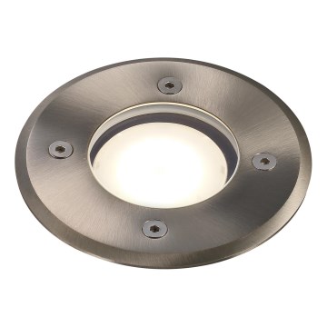 Nordlux - Venkovní nájezdové svítidlo PATO 1xGU10/35W/230V IP65 matný chrom kulatý
